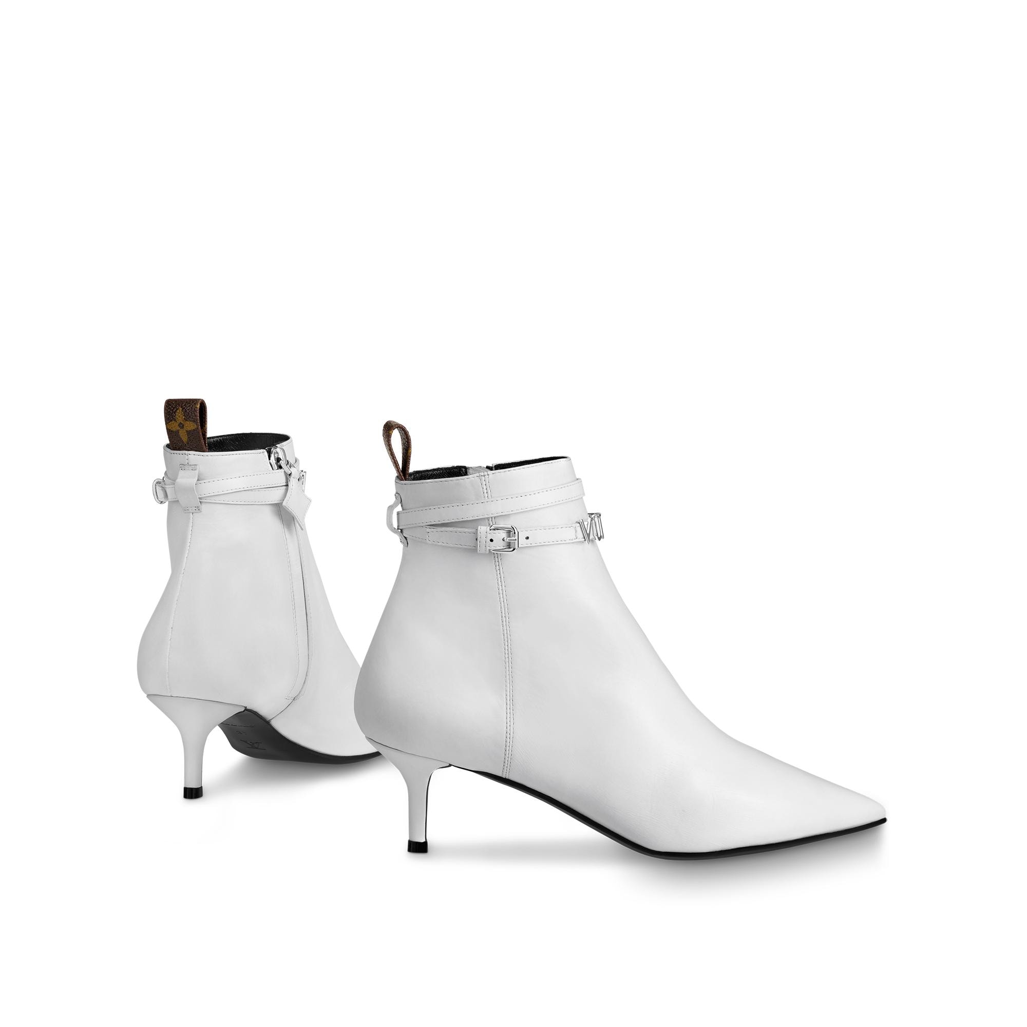 louis vuitton white booties