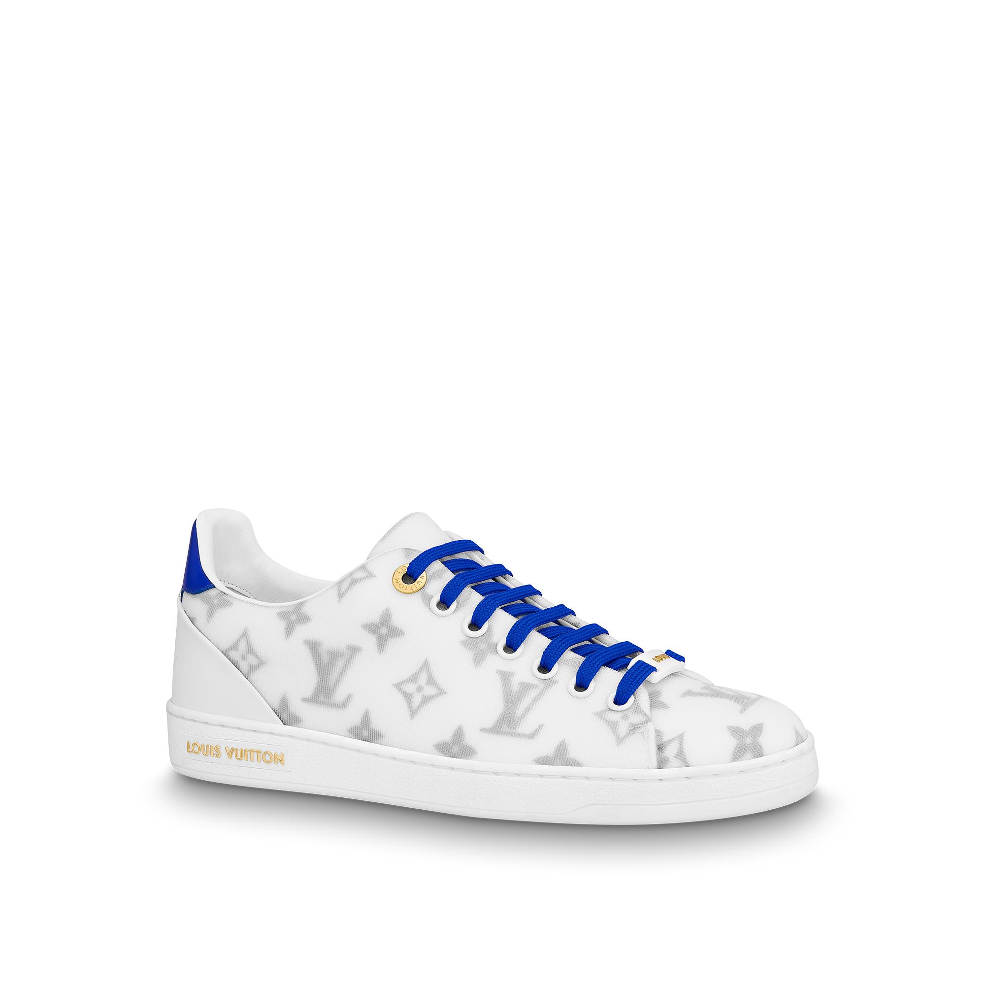 blue and white sneakers