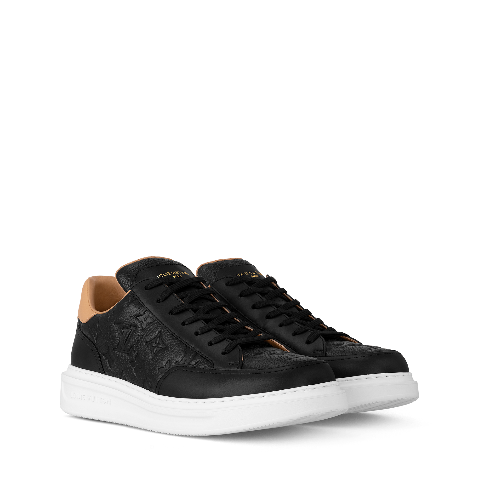 louis vuitton black and gold sneakers