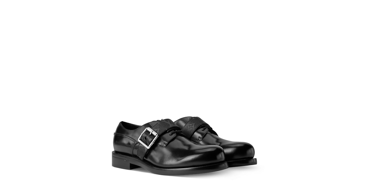 LOUIS VUITTON Black Leather Sz‎ 8.5 Lace Up Derby Mens Dress Shoes LV Oxford Derby - Men - Shoes | LOUIS VUITTON ® main image 3
