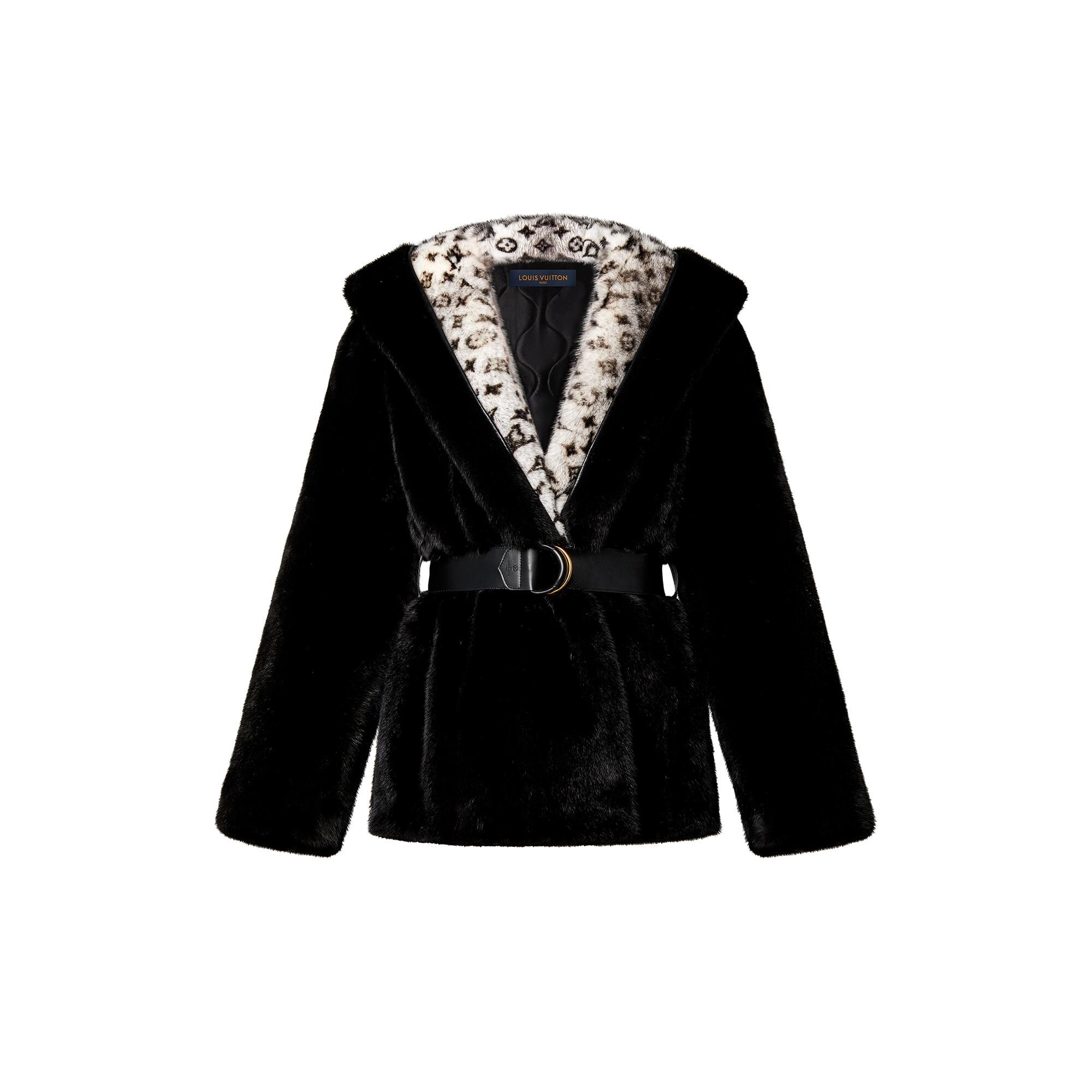 louis vuitton monogram fur coat