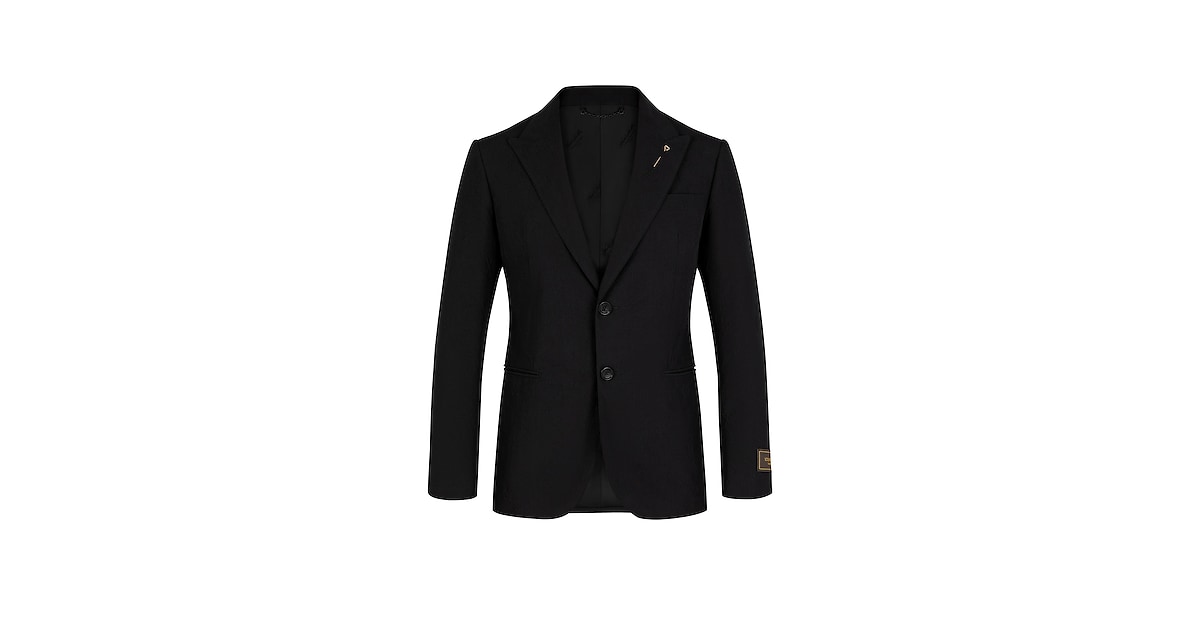 Embossed Monogram Single-Breasted Jacket