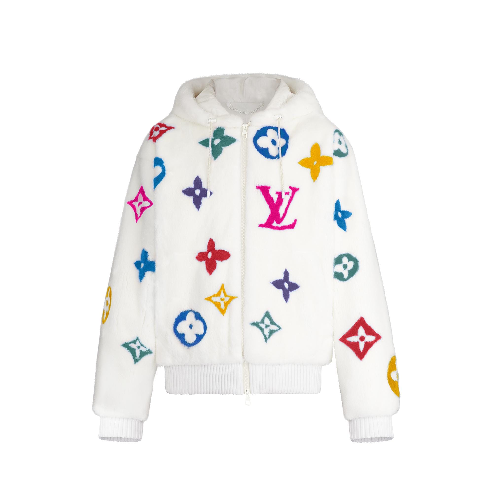 louis vuitton monogram fur coat