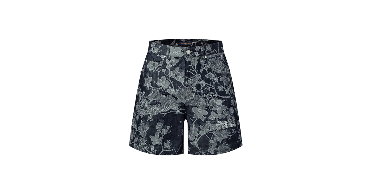 Jacquard Denim Shorts