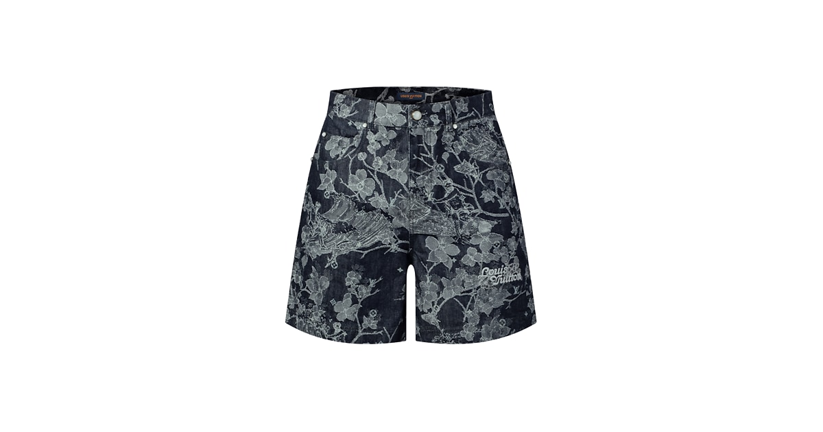 Jacquard Denim Shorts