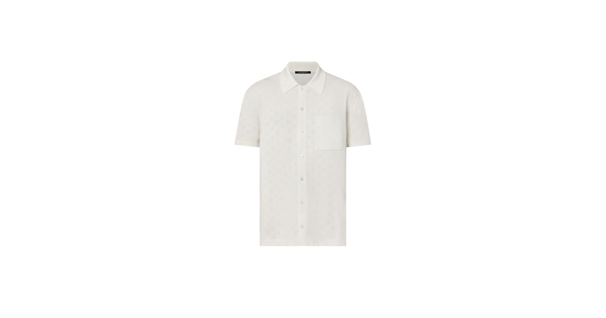 Monogram Pointelle Short-Sleeved Shirt