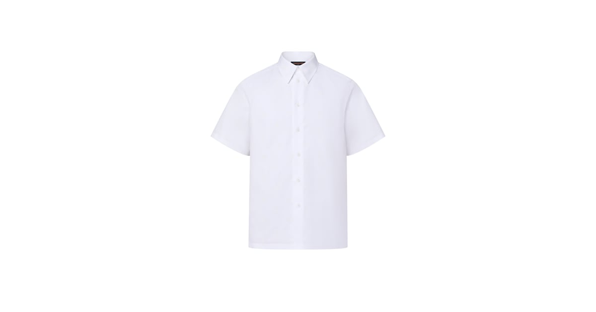 Short-Sleeved LV Blason Cotton Printed Oxford Shirt