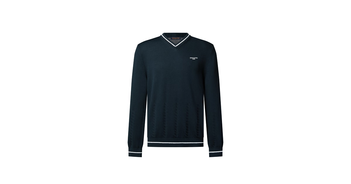 Silk Blend Cable V-Neck Pullover - Men - Ready-to-Wear | LOUIS 