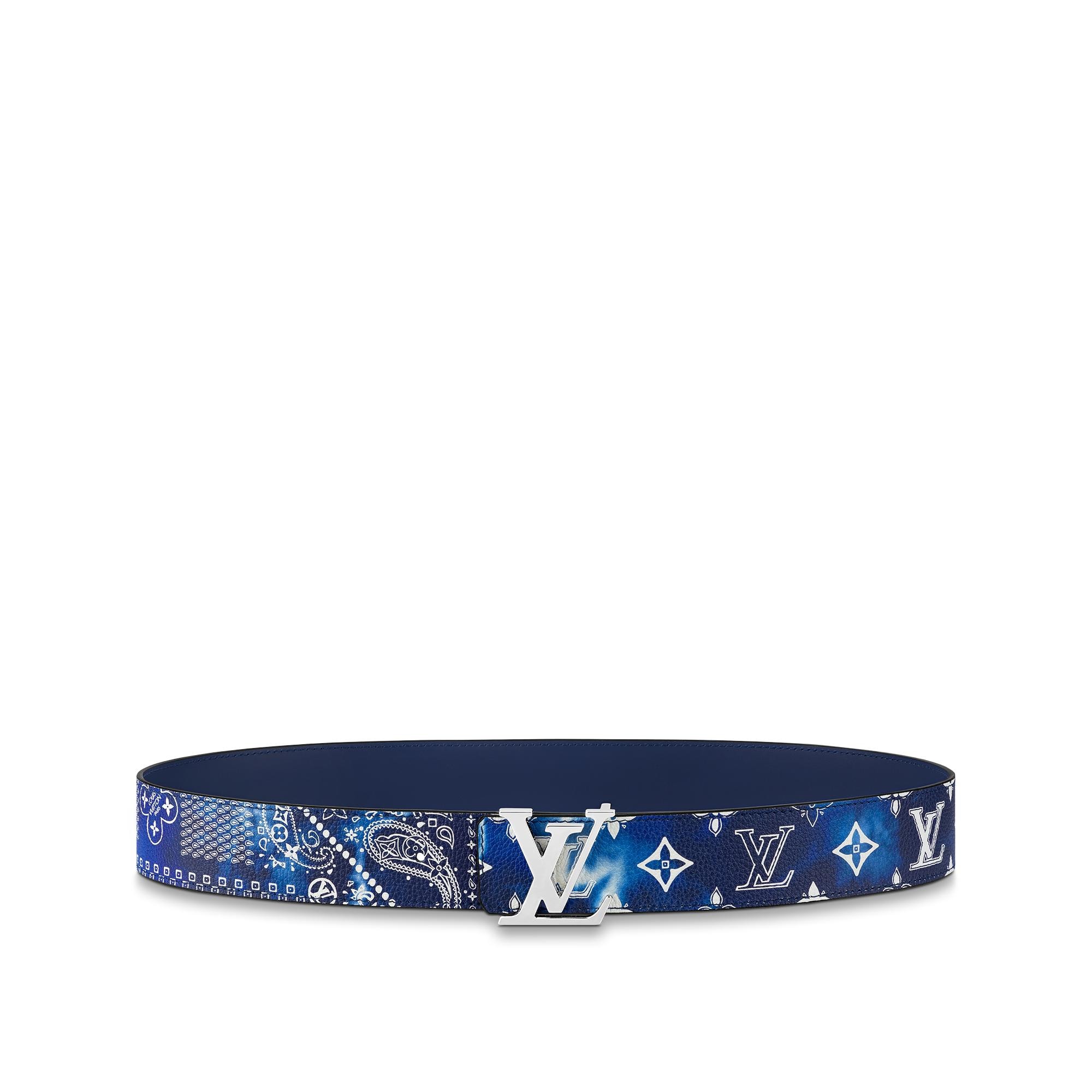 black and blue lv belt