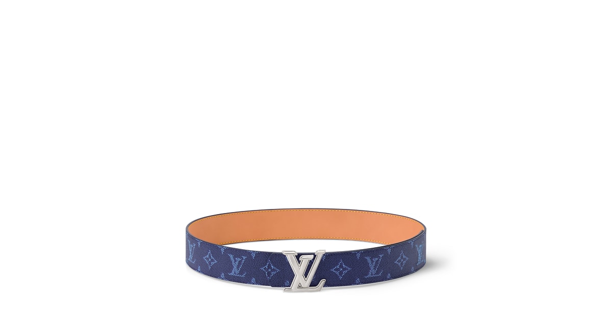 Auth NEW Louis Vuitton Blue & Burgundy Reversible Belt Women’s US Small 75-85 cm Authentic Louis Vuitton Belt Monogram Reversible Pink and  main image 2