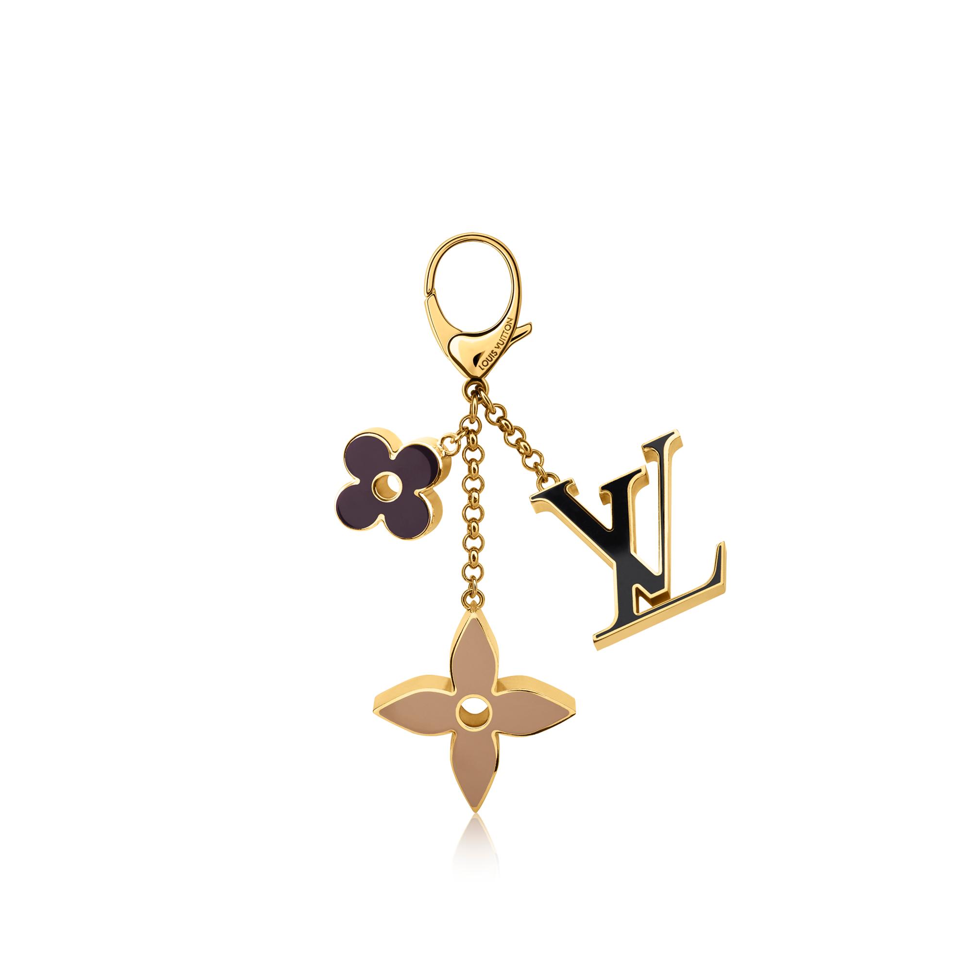 Fleur De Monogram Bag Charm In Gold Accessories M67119 Louis