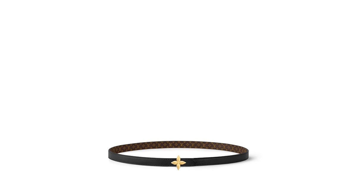 Louis Vuitton Reversible Mini Flowergram Belt in Brown and Beige Louis Vuitton LV Mini Flowergram15mm Reversible Belt  main image 3