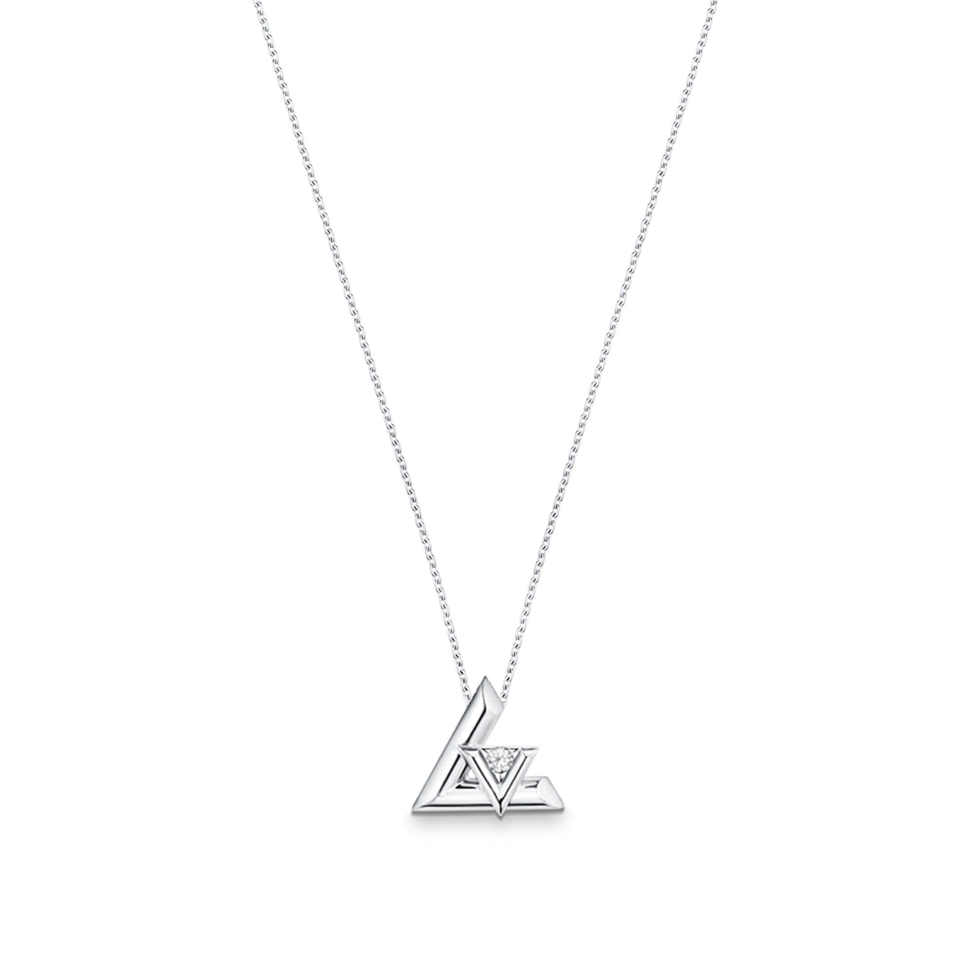 louis vuitton lv diamond necklace