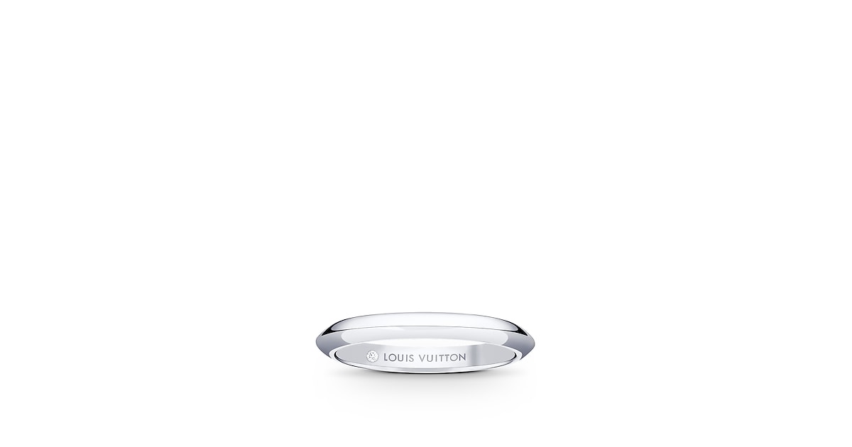 LV Diamonds 2.5mm Band, Platinum