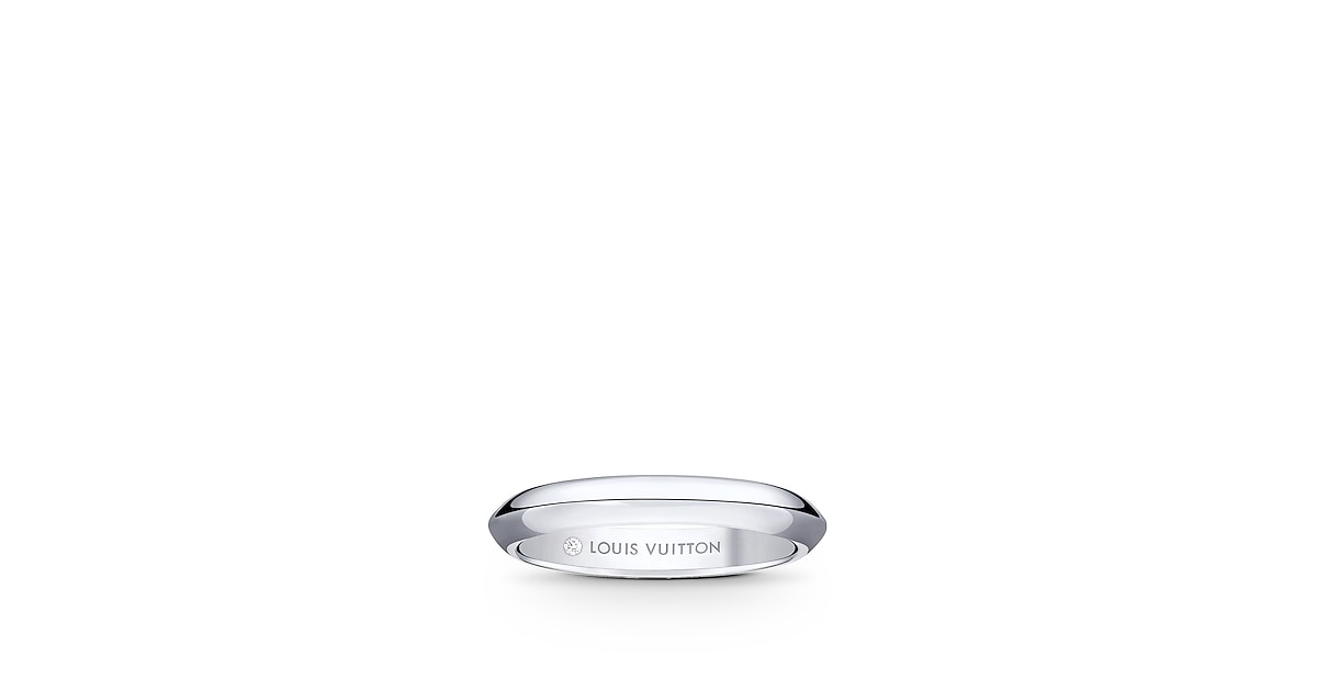LV Diamonds 3mm Band, Platinum