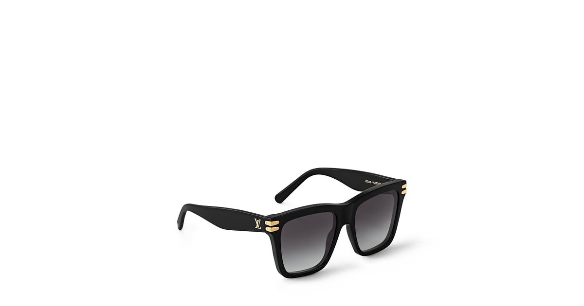 Louis Vuitton Hopscotch Sunglasses Acetate Black LV Clash Round Square Sunglasses S00 - Accessories | LOUIS  main image 4