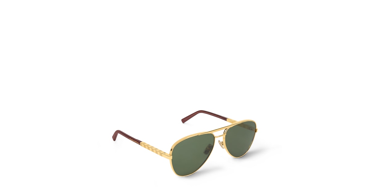Louis Vuitton Crystal LV Star Pilot Sunglasses Louis Vuitton 2022 LV Star Pilot Sunglasses - Gold  main image 4
