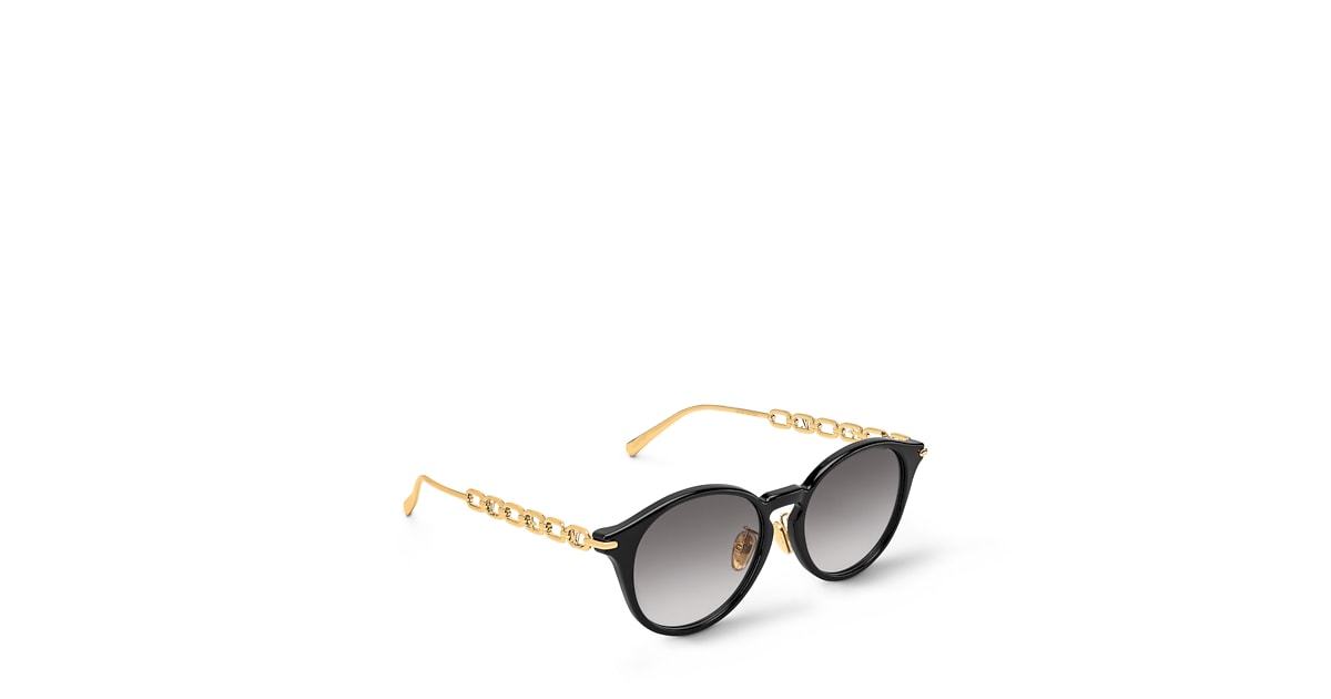 Louis Vuitton My LV Chain Round Sunglasses Gold 60 Eyewear My LV Chain Two Round Sunglasses S00 - Women - Accessories  main image 4