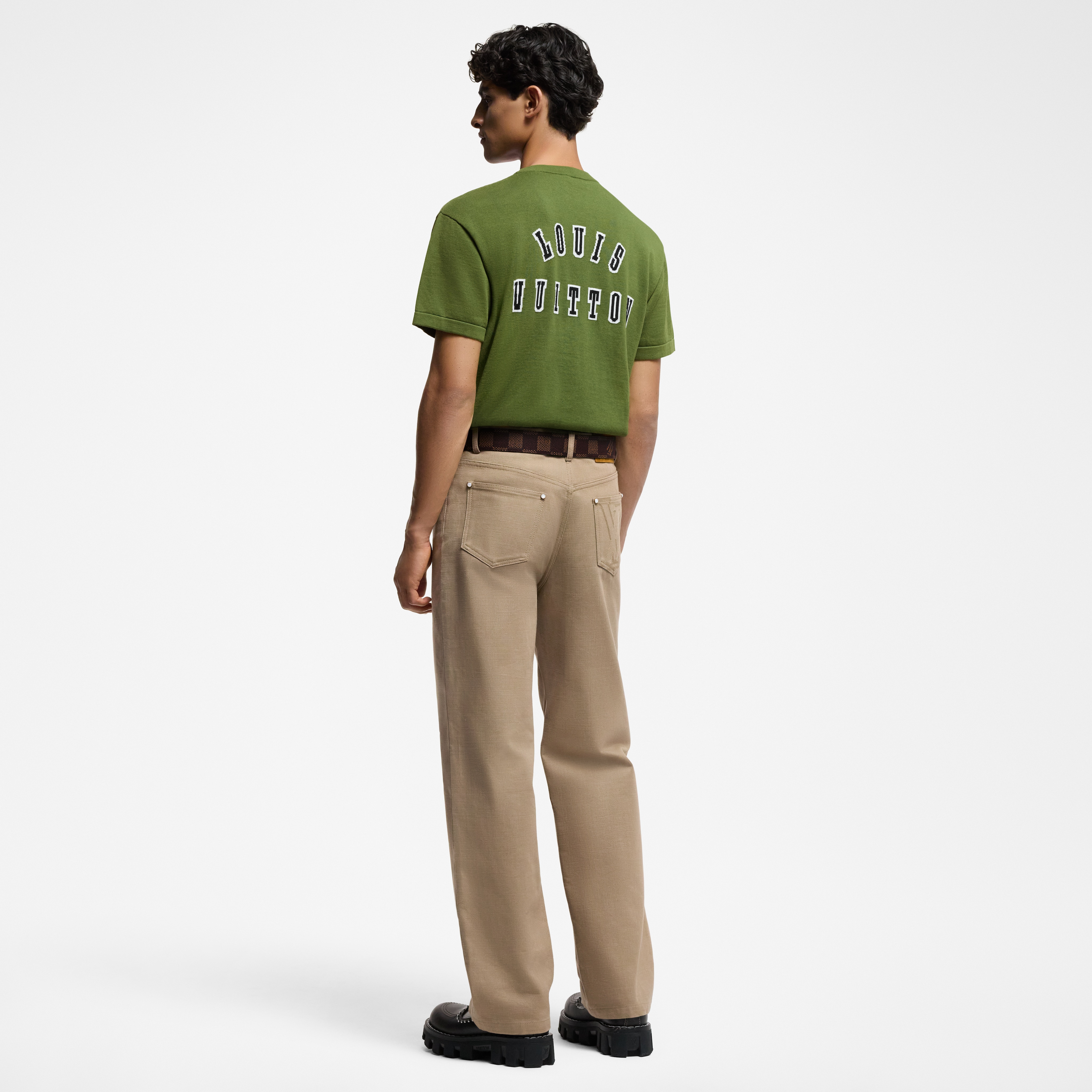  Ready-to-Wear All Ready-to-Wear  Short-Sleeved Cotton Crewneck | Louis Vuitton ® (Product zoom)