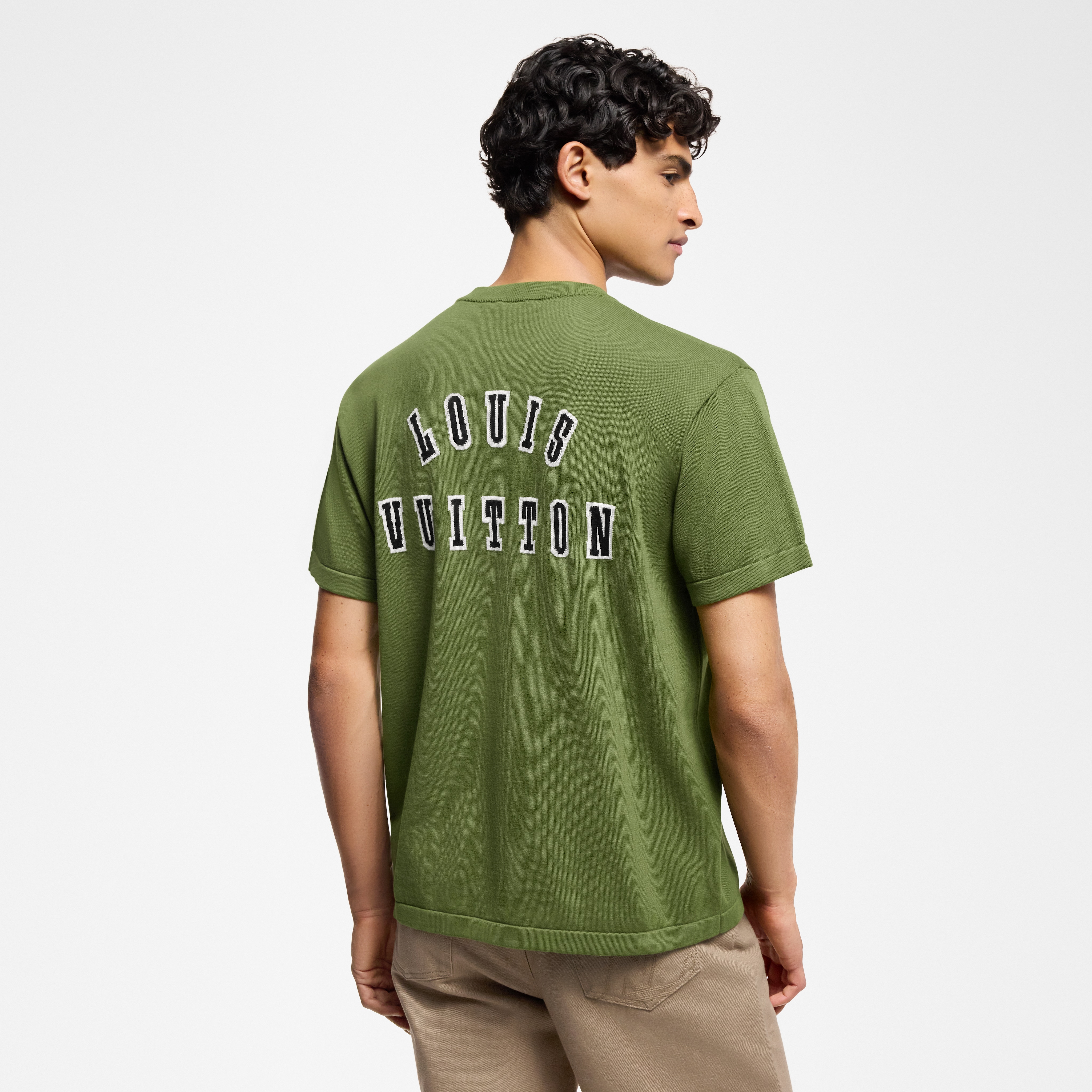  Ready-to-Wear All Ready-to-Wear  Short-Sleeved Cotton Crewneck | Louis Vuitton ® (Product zoom)