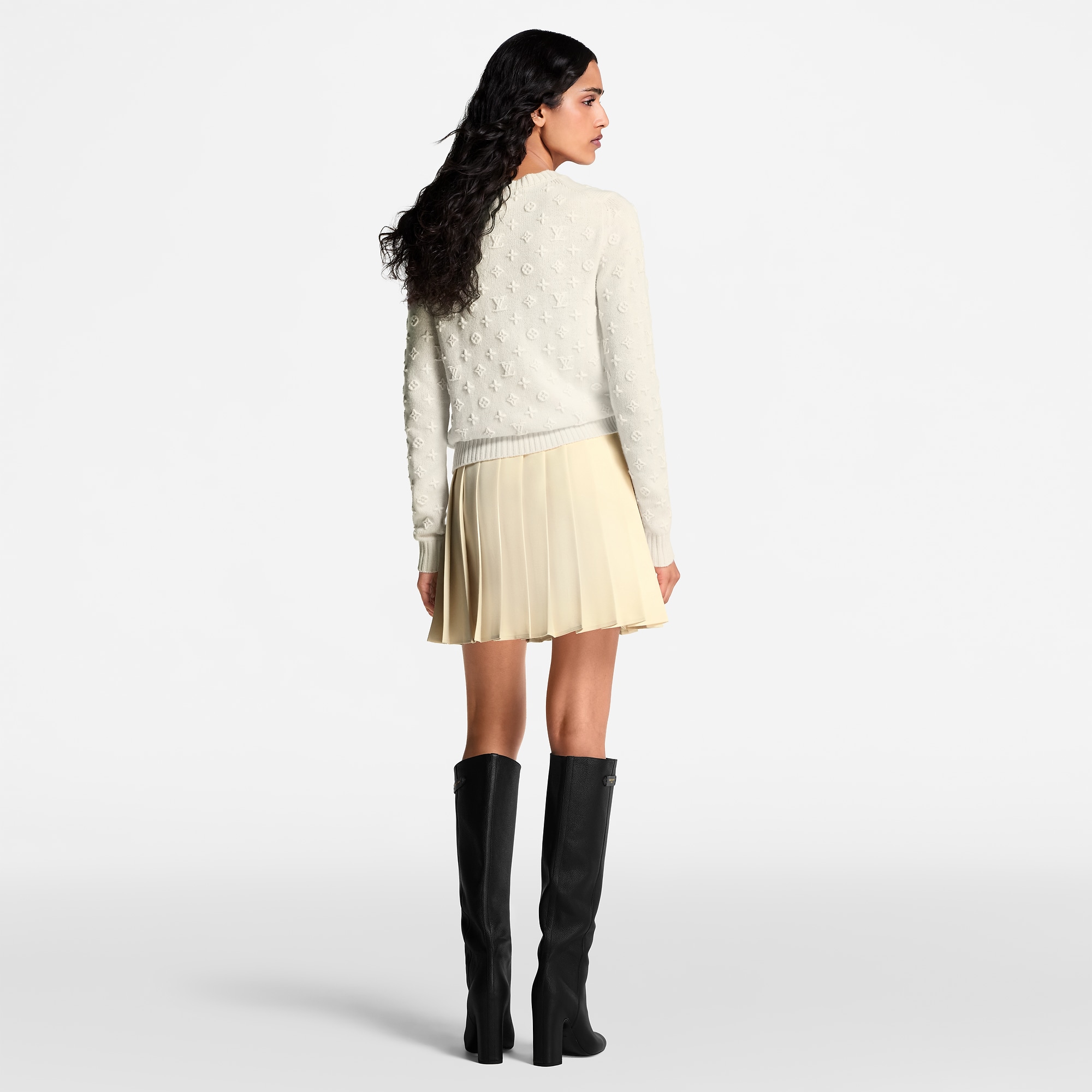 3D Monogram Knit Pullover