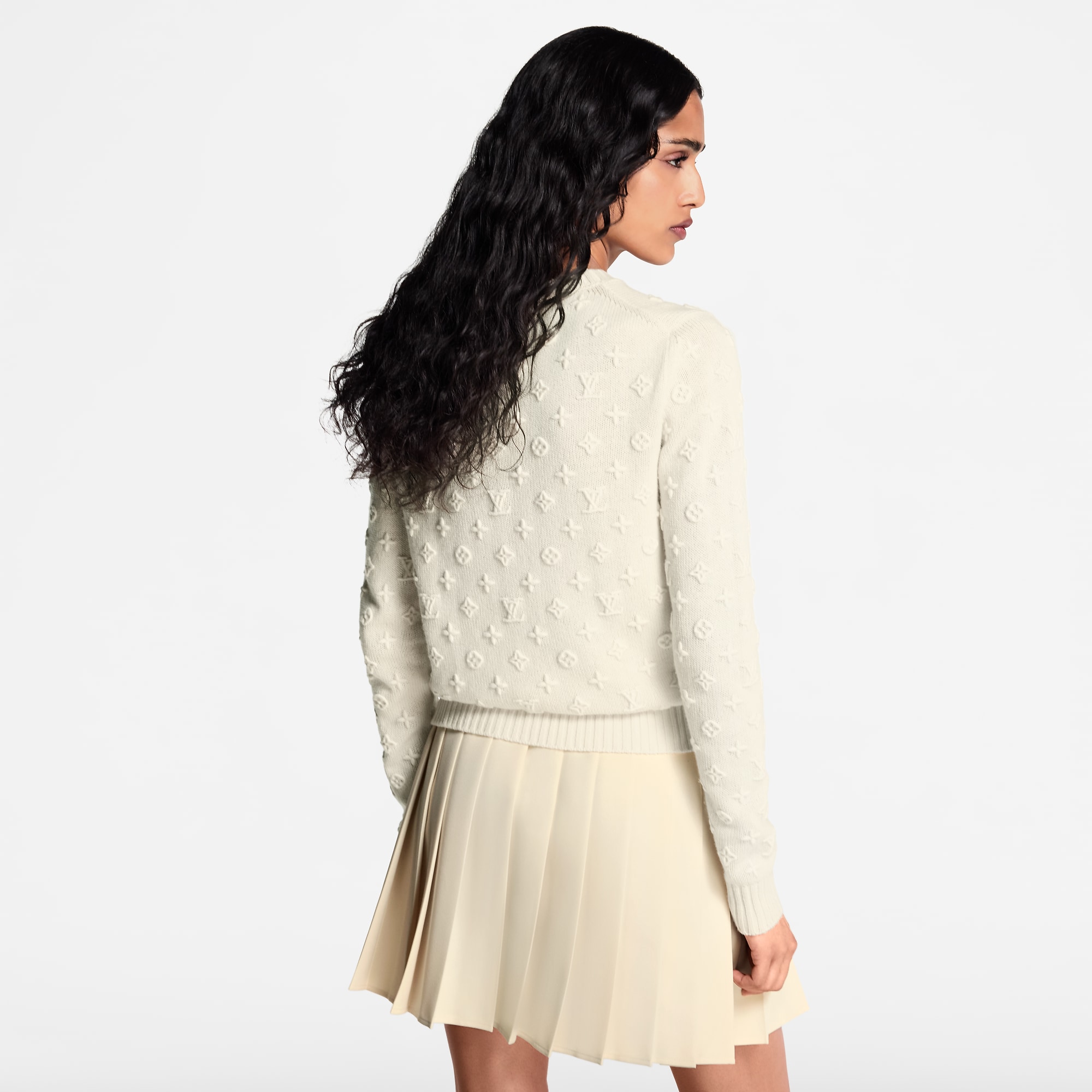 3D Monogram Knit Pullover