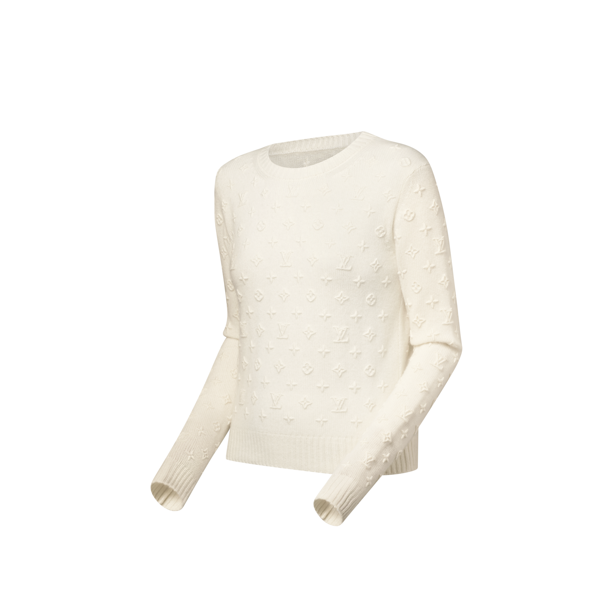 3D Monogram Knit Pullover