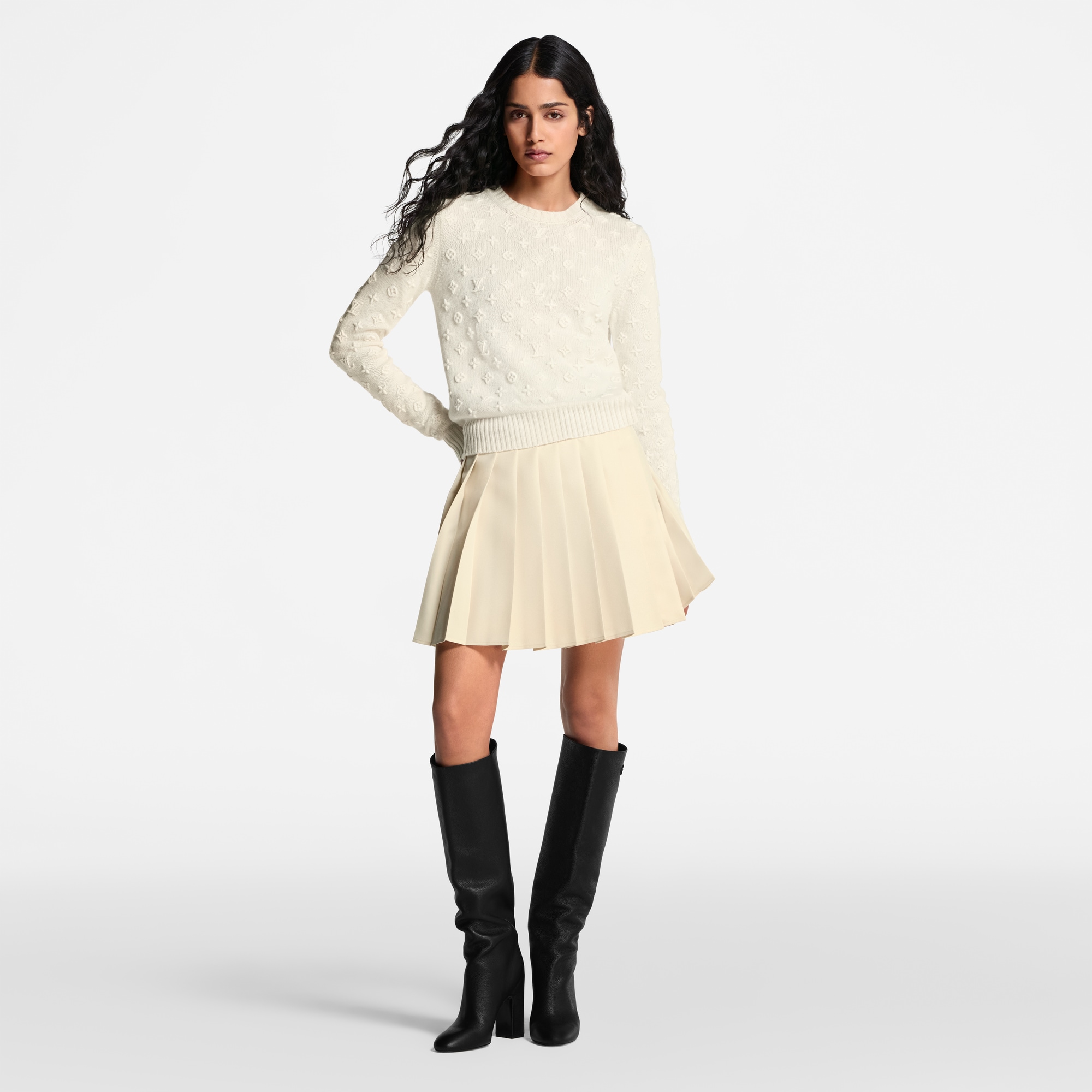  Ready-to-Wear Knitwear 3D Monogram Knit Pullover | Louis Vuitton ® (Product zoom)