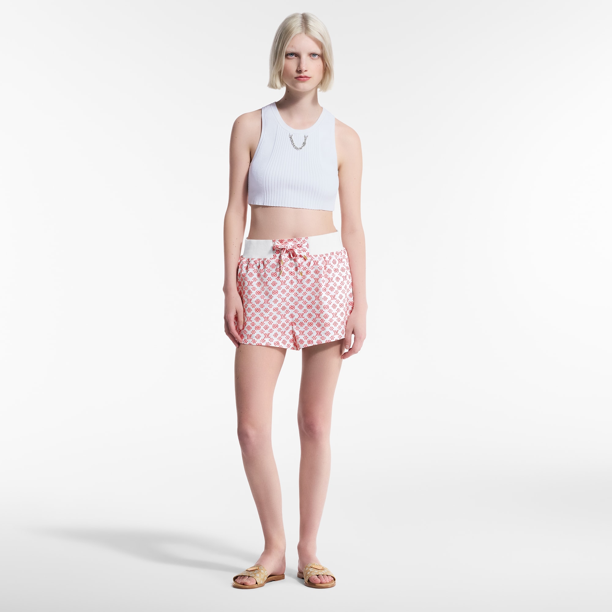 3D Monogram Mini Shorts
