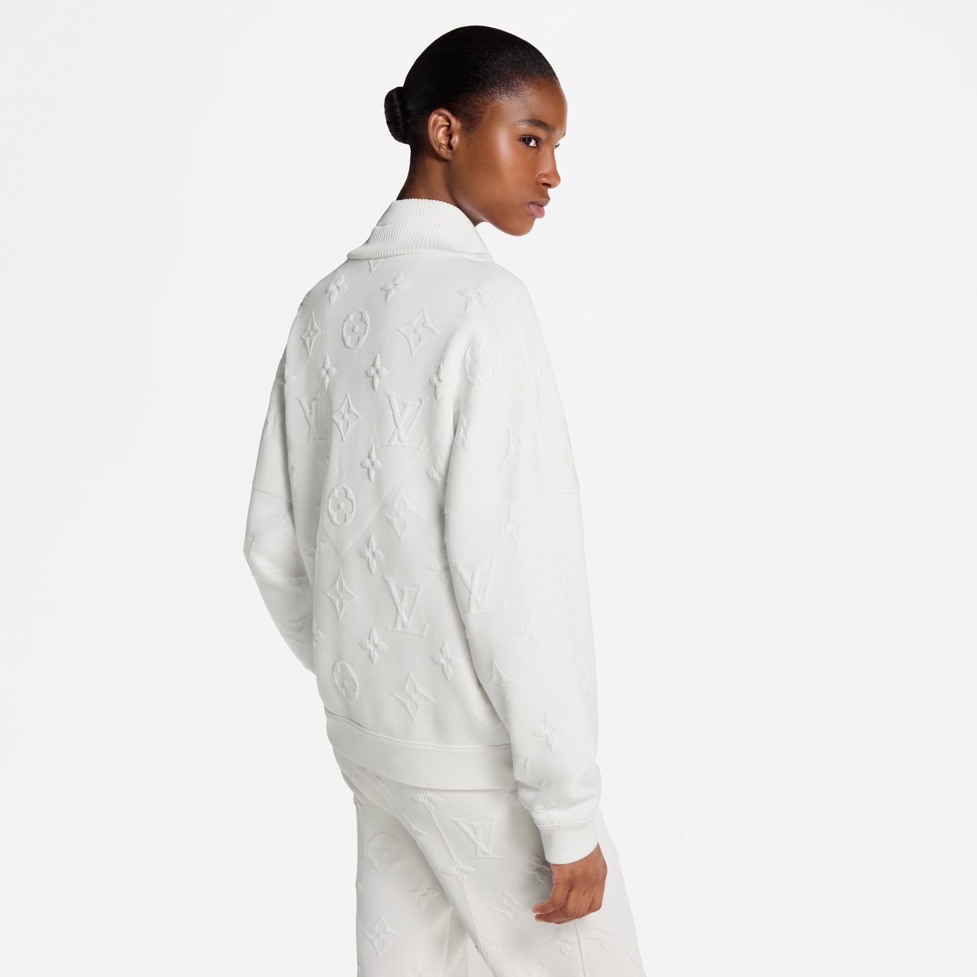  Ready-to-Wear Knitwear 3D Monogram Ribbed Neck Sweater | Louis Vuitton ® (Product zoom)
