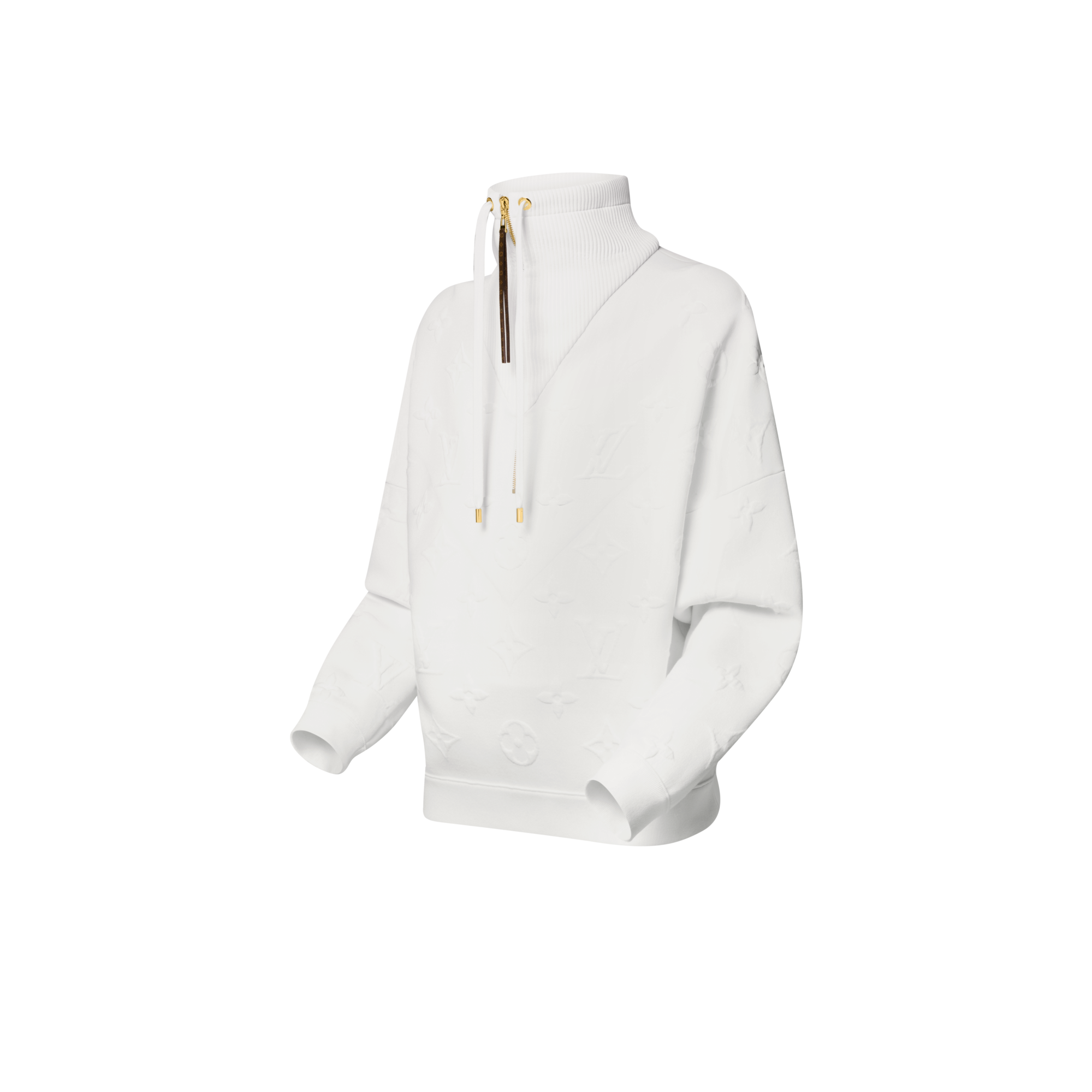  Ready-to-Wear Knitwear 3D Monogram Ribbed Neck Sweater | Louis Vuitton ® (Product zoom)