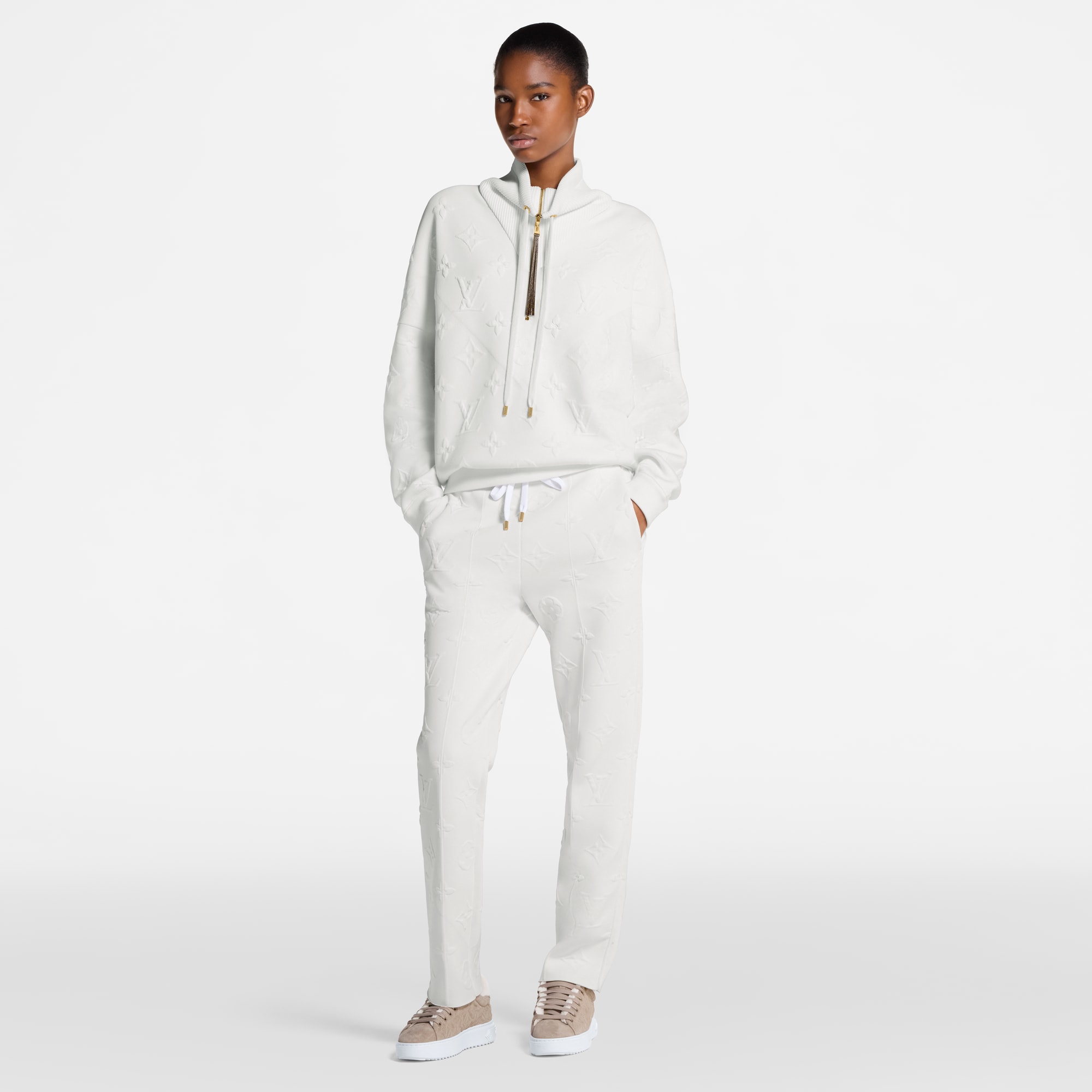  Ready-to-Wear Knitwear 3D Monogram Ribbed Neck Sweater | Louis Vuitton ® (Product zoom)