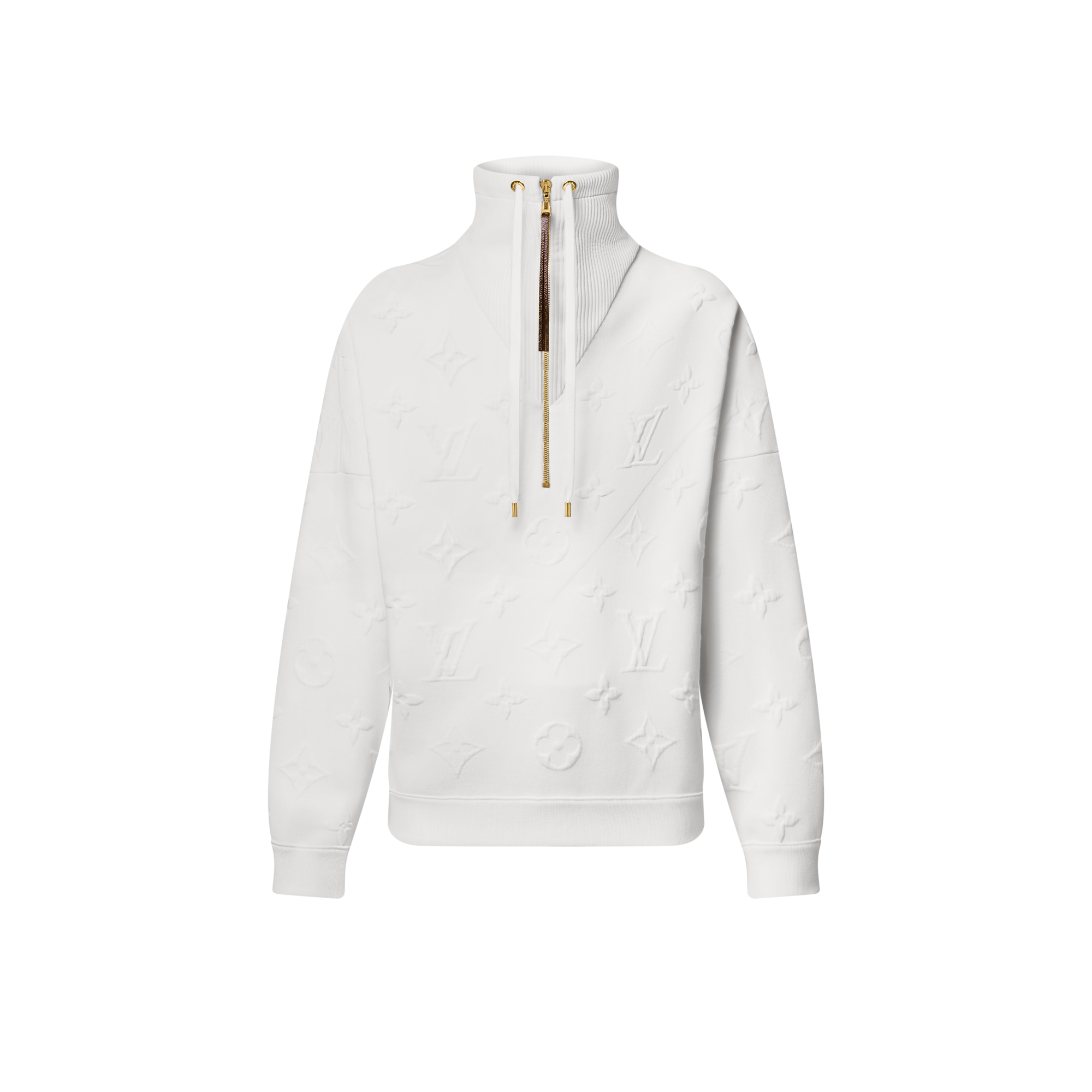 3D Monogram Ribbed Neck Sweater