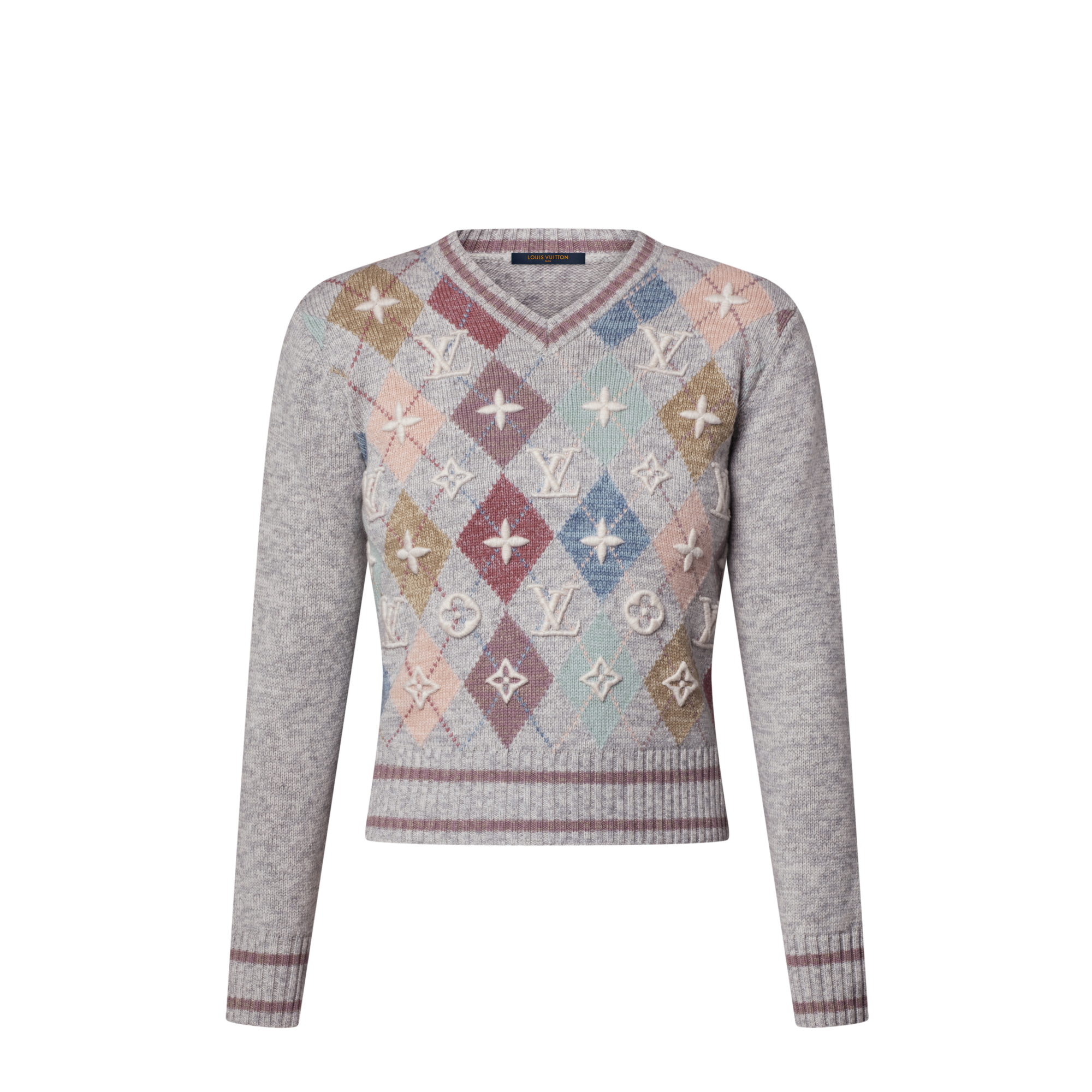  Ready-to-Wear Knitwear 3D Signature Argyle Pullover | Louis Vuitton ® (Product zoom)