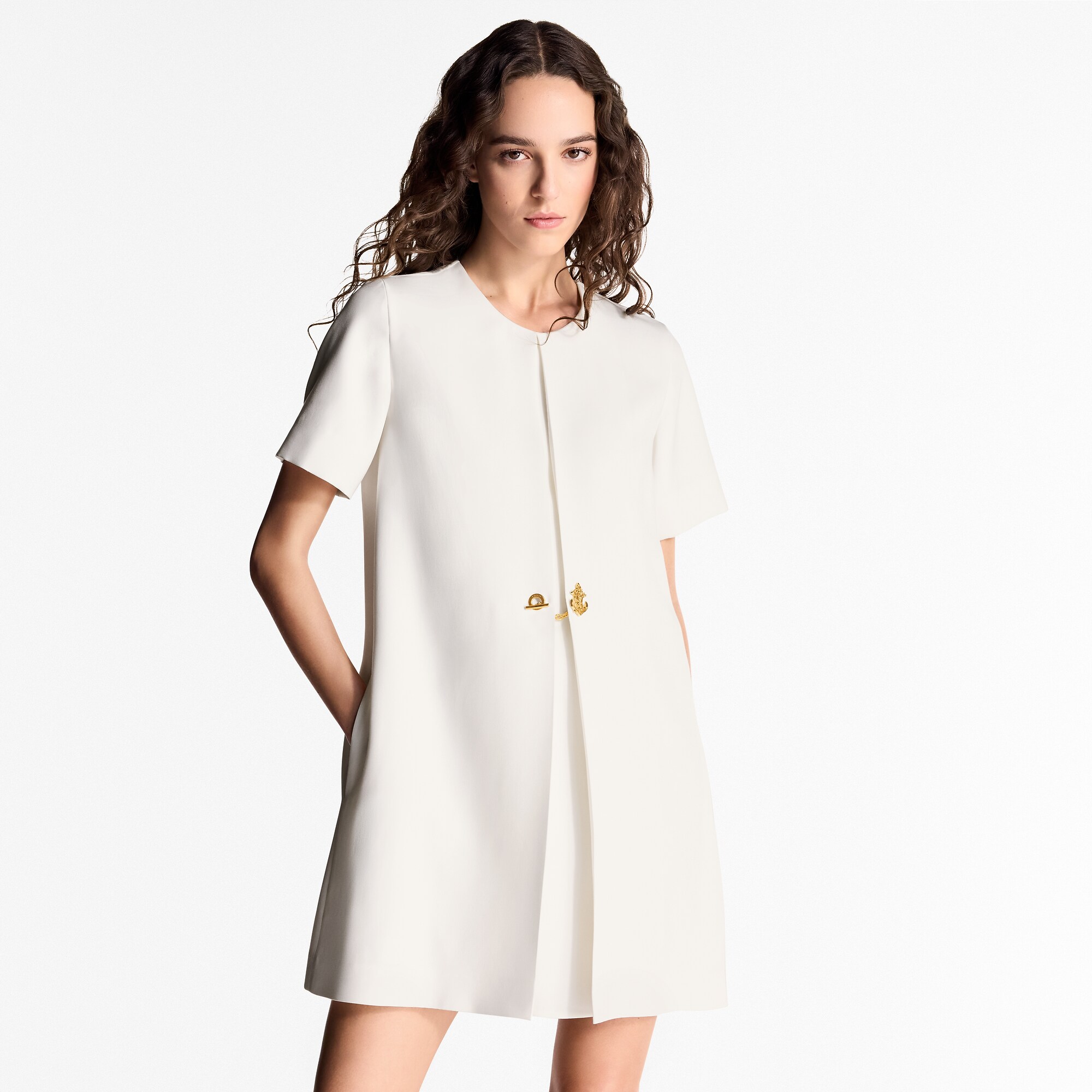 Anchor Button A-Line Dress