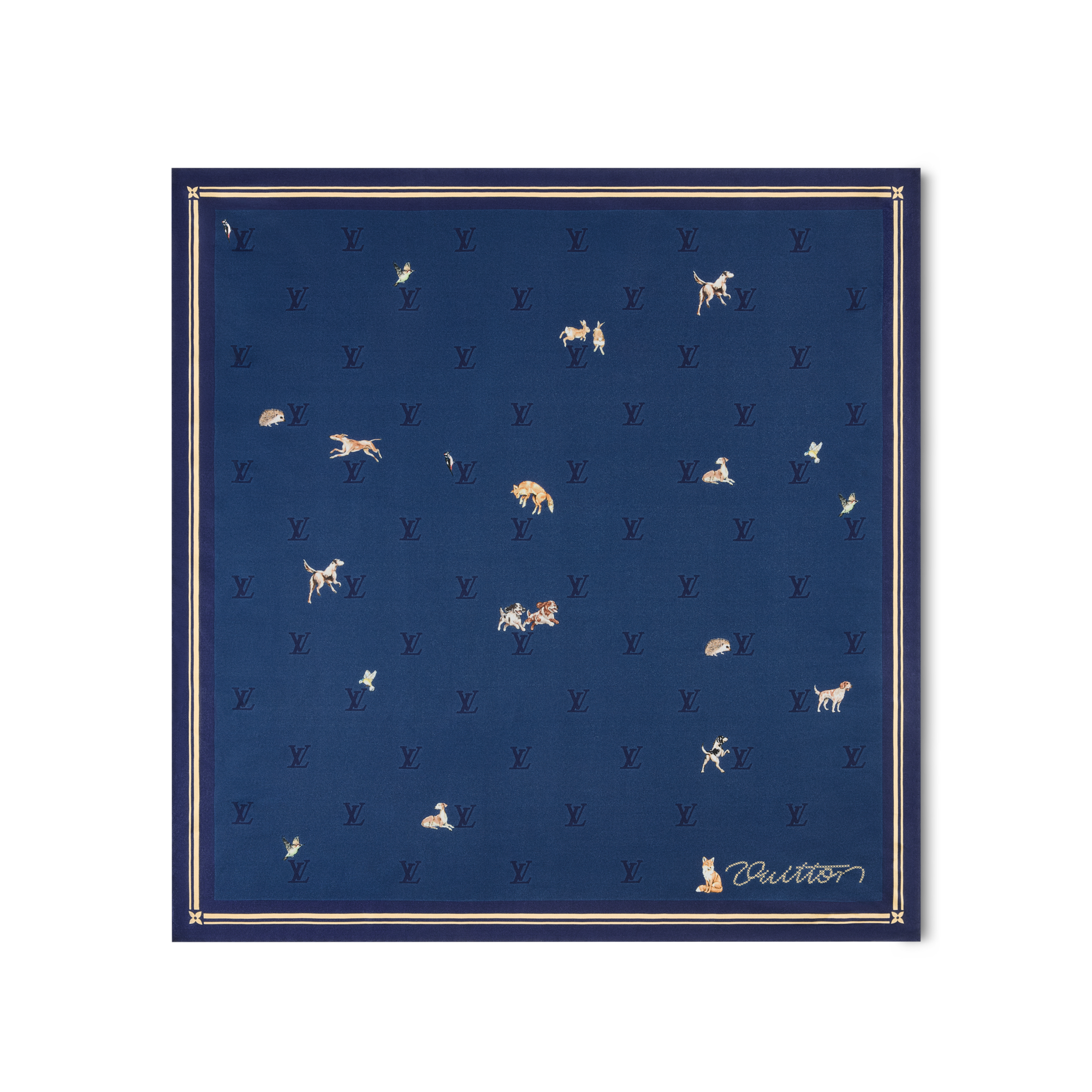 S00 Accessories Silk and Bandanas Animal Blason Bandana | Louis Vuitton ® (Product zoom)