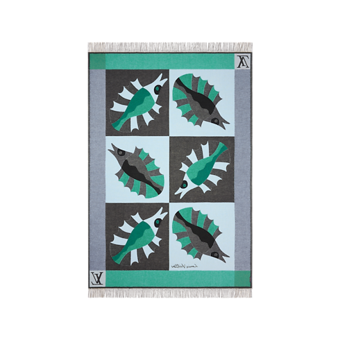 Home and Art of Dining Home Textiles Animali Fantastici Fish Throw Blanket | Louis Vuitton ® (Product zoom)