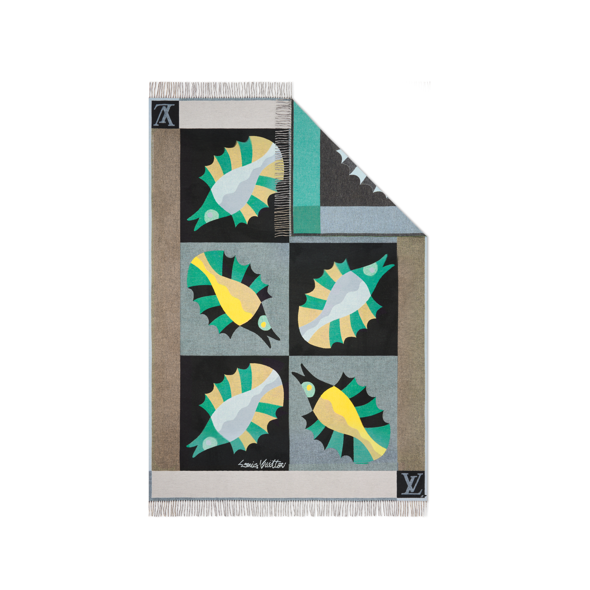  Home and Art of Dining Home Textiles Animali Fantastici Fish Throw Blanket | Louis Vuitton ® (Product zoom)