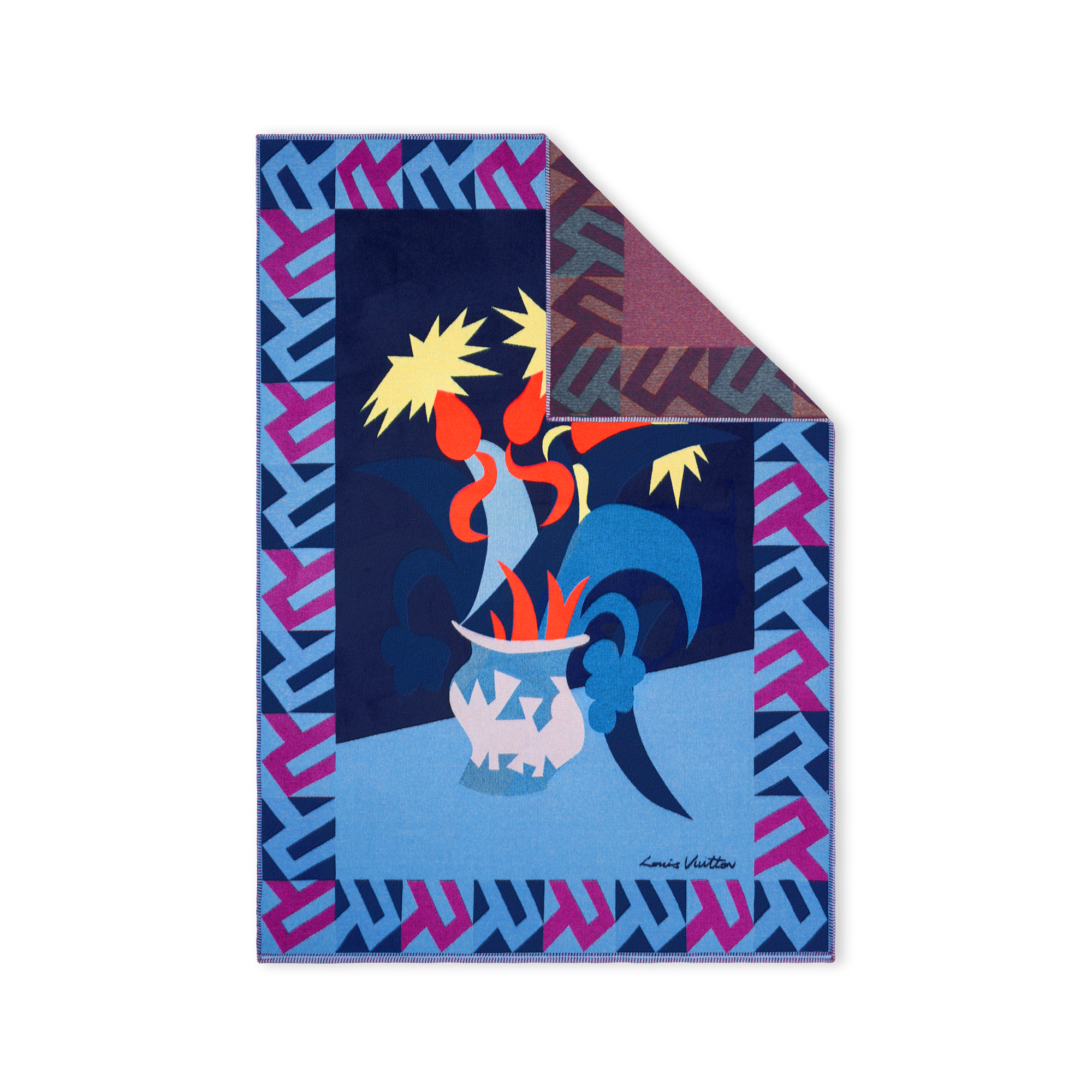  Home and Art of Dining Home Textiles Animali Fantastici Flowers Throw Blanket | Louis Vuitton ® (Product zoom)