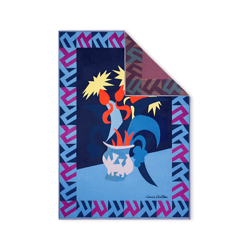 Home and Art of Dining Home Textiles Animali Fantastici Flowers Throw Blanket | Louis Vuitton ® (Product zoom)