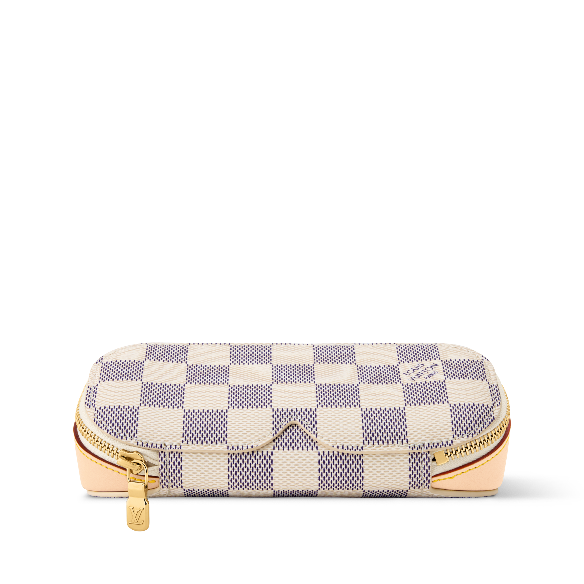 LOUIS VUITTON Damier Azur Etui Lunette Woody glasses sunglasses case Louis Vuitton Damier Azur Sunglasses Case MM 1366214  main image 2