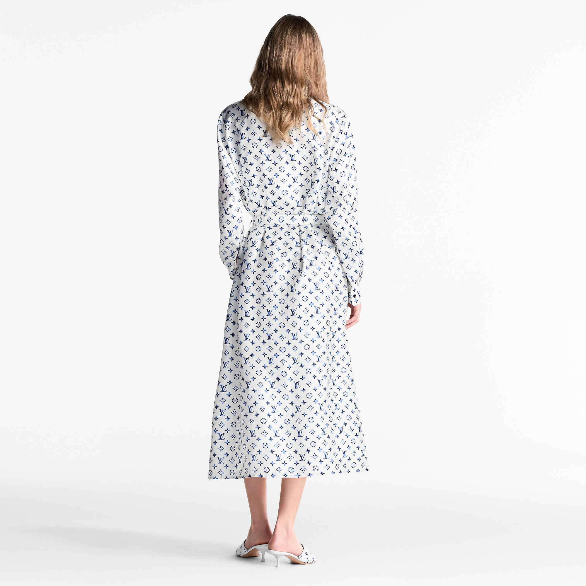 Aquarelle Monogram Shirt Dress