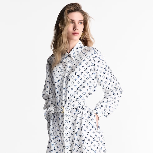 Ready-to-Wear Dresses Aquarelle Monogram Shirt Dress | Louis Vuitton ® (Product zoom)
