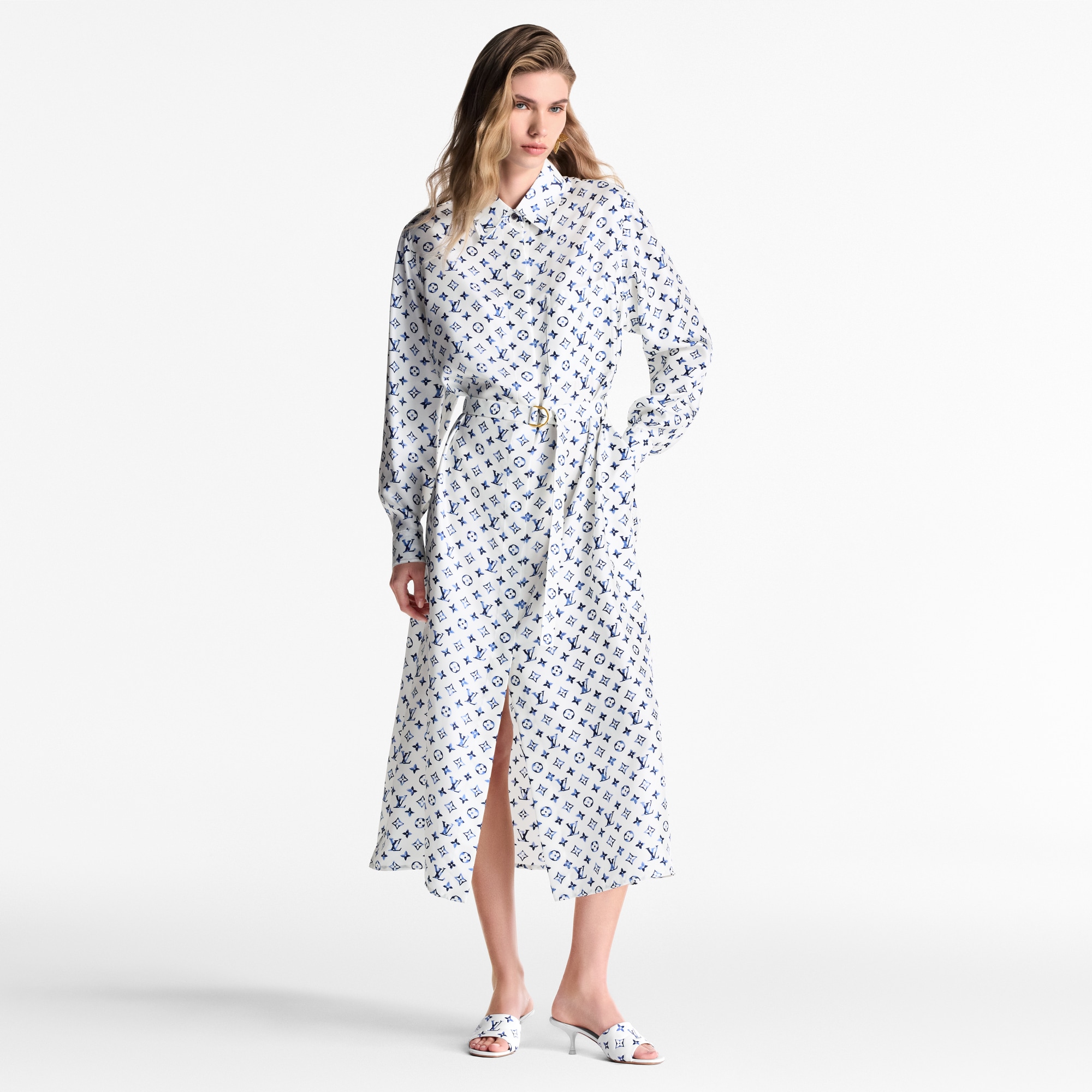  Ready-to-Wear Dresses Aquarelle Monogram Shirt Dress | Louis Vuitton ® (Product zoom)