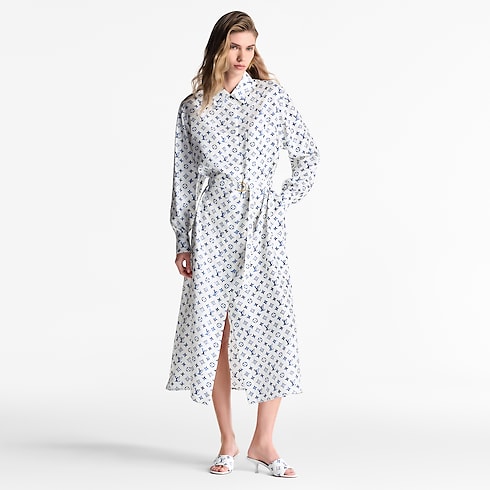 Ready-to-Wear Dresses Aquarelle Monogram Shirt Dress | Louis Vuitton ® (Product zoom)