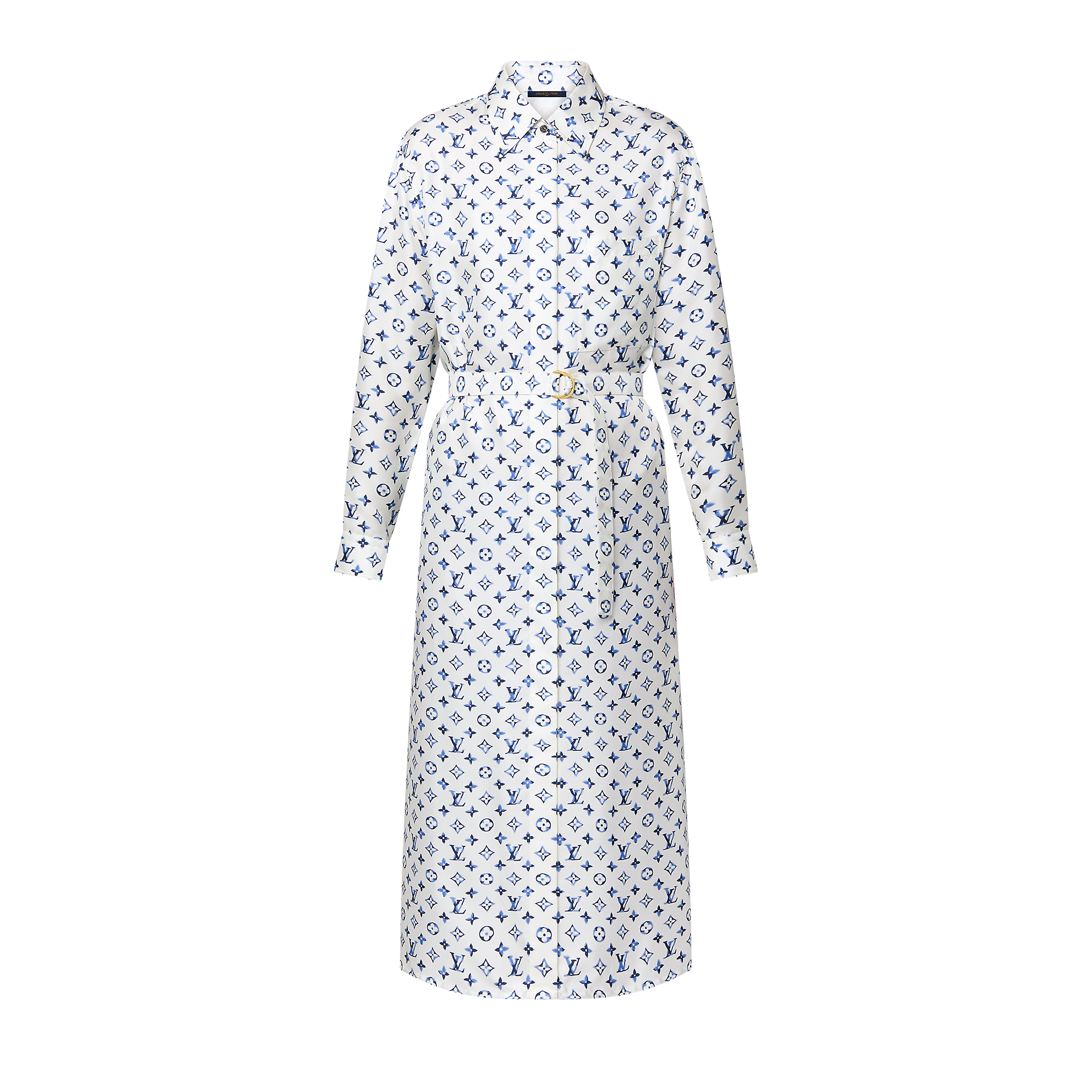 Aquarelle Monogram Shirt Dress