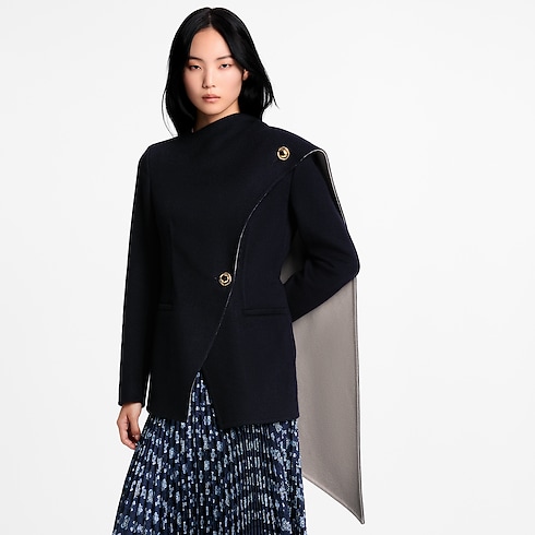 Ready-to-Wear Coats and Jackets Asymmetrical Scarf Jacket | Louis Vuitton ® (Product zoom)