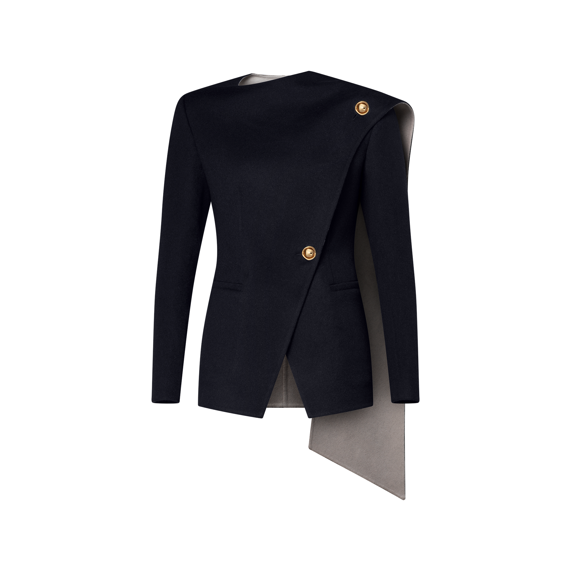 Asymmetrical Scarf Jacket - Women - Ready-to-Wear | LOUIS VUITTON ®, image size:2000x2000