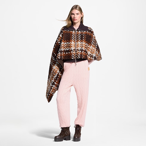 Ready-to-Wear Coats and Jackets Asymmetrical Tartan Tweed Cape Coat | Louis Vuitton ® (Product zoom)