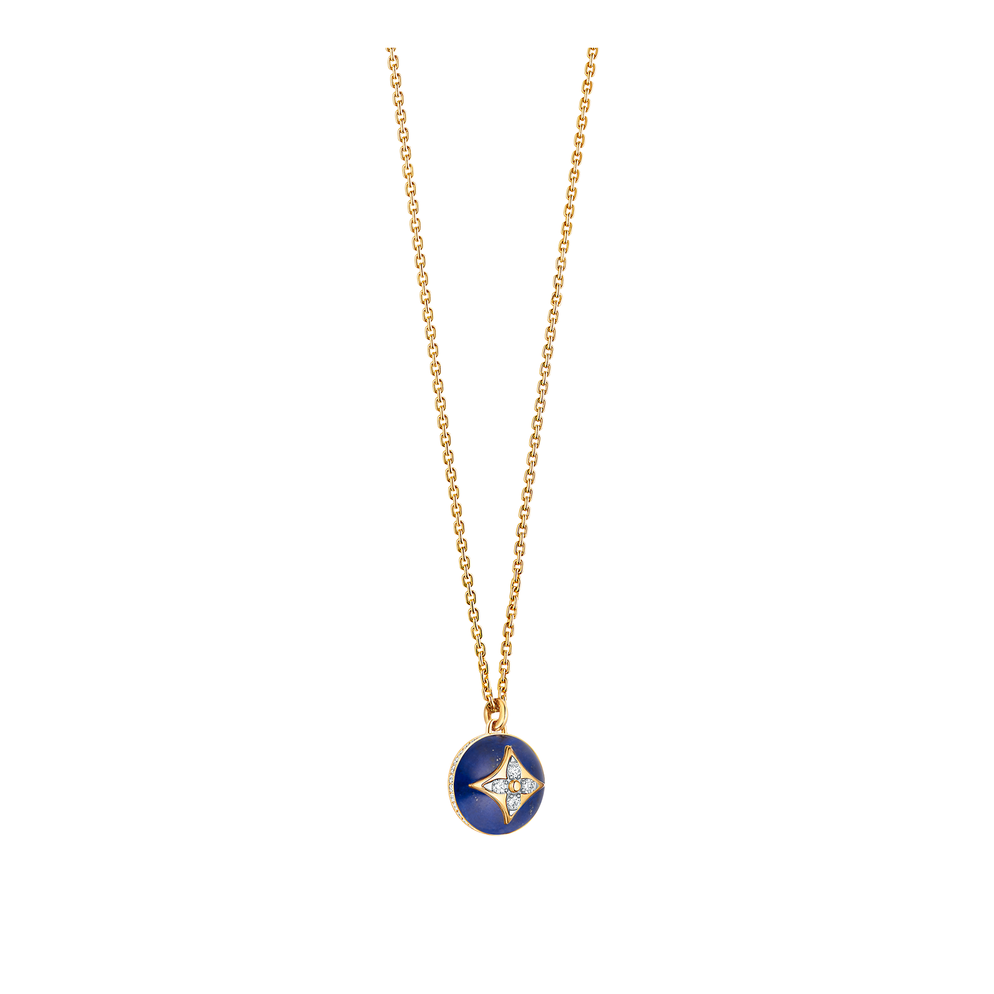  Collections B Blossom B Blossom Pendant, Yellow Gold, Lapis Lazuli and Diamonds | Louis Vuitton ® (Product zoom)